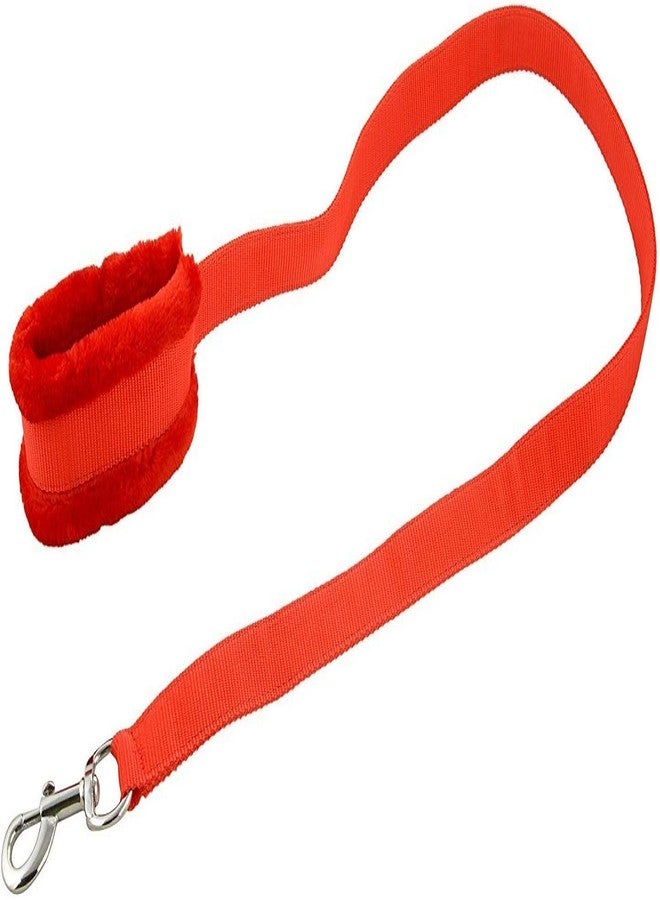 Eagle Pets Adjustable Nylon Dog Harness & Leash Set with Fur (Red, Large) - Image 3